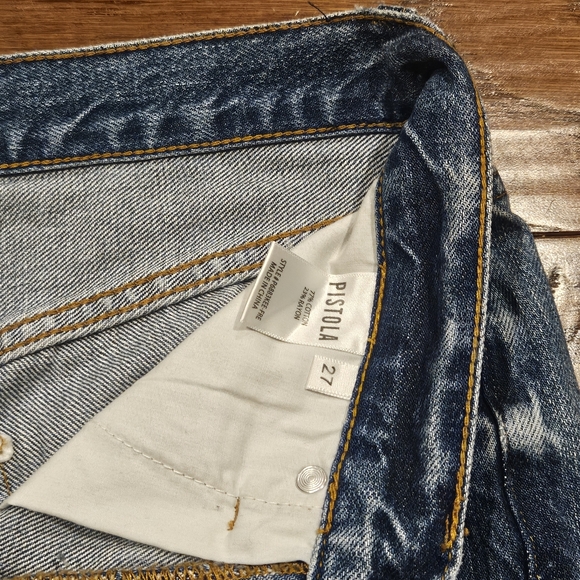 PISTOLA Women's Destressed Straight-Legged Jeans - Size 27 - Picture 5 of 6